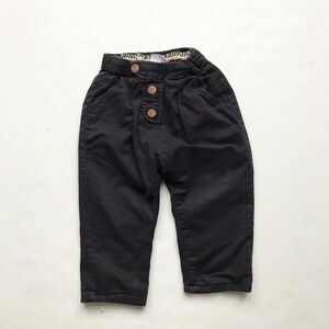 Zara black lined casual pants EUC 18-24 months